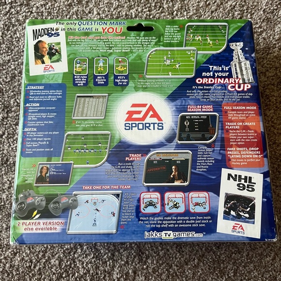 EA Sports John Madden 95 NFL NHL Plug and Play Game Jakks Pacific in Box W3 New - Picture 2 of 2